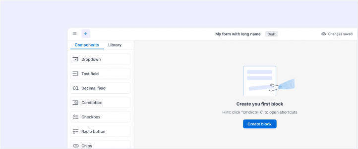 reducing form creation time