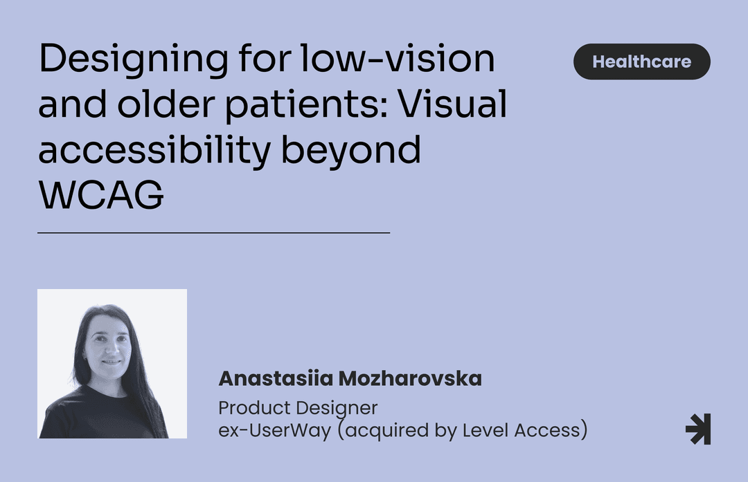 Designing for Low-Vision and Older Patients: Visual Accessibility Beyond WCAG