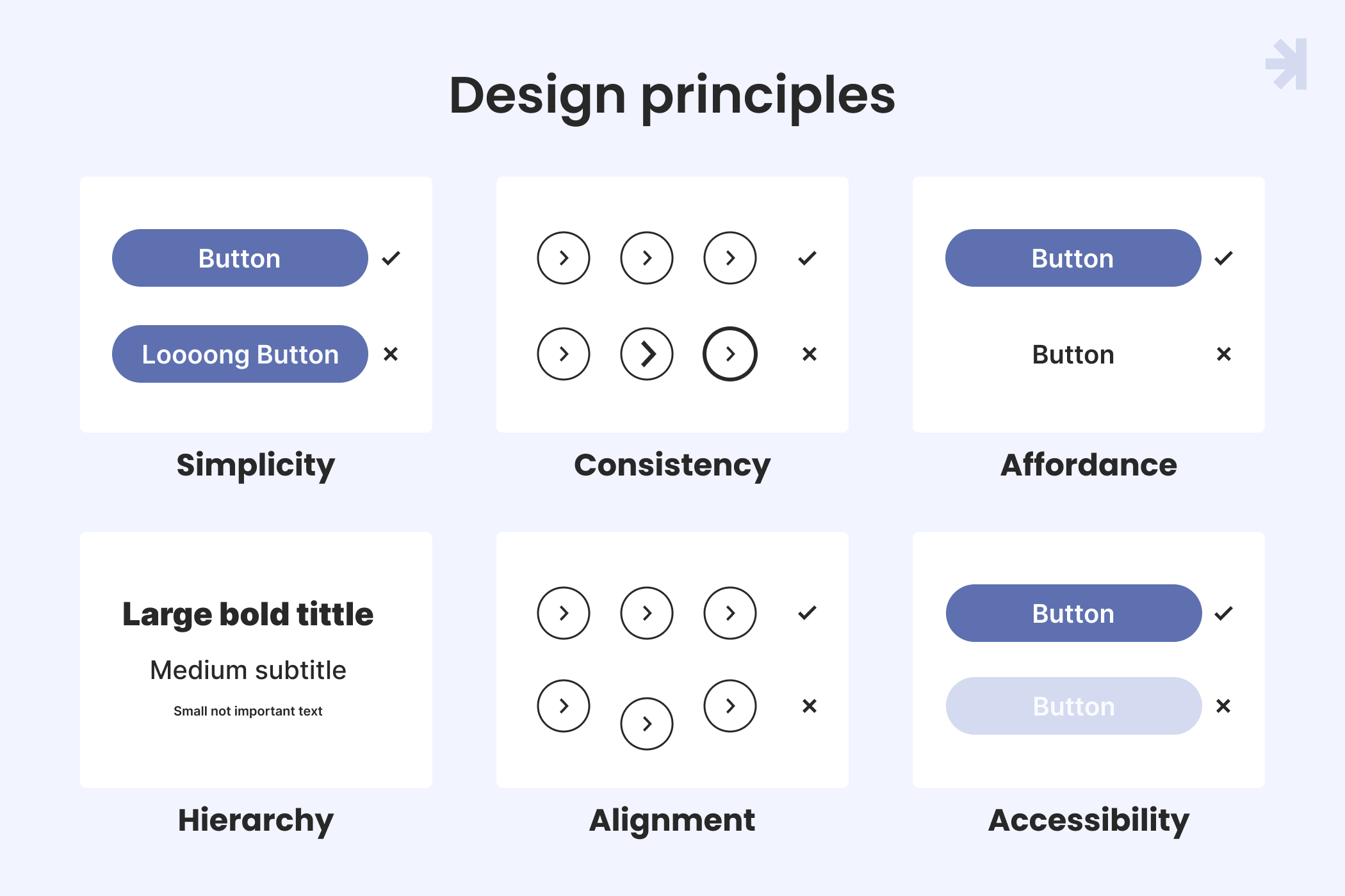 Adhere to web design principles